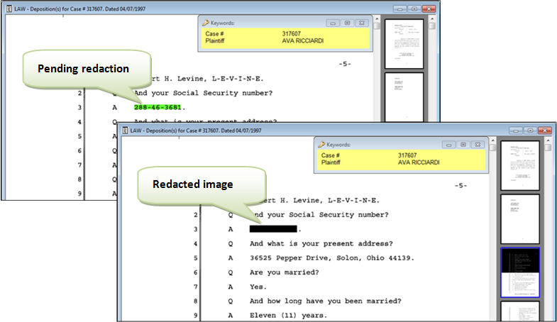 OnBase Automated Redaction Screen Shot 2