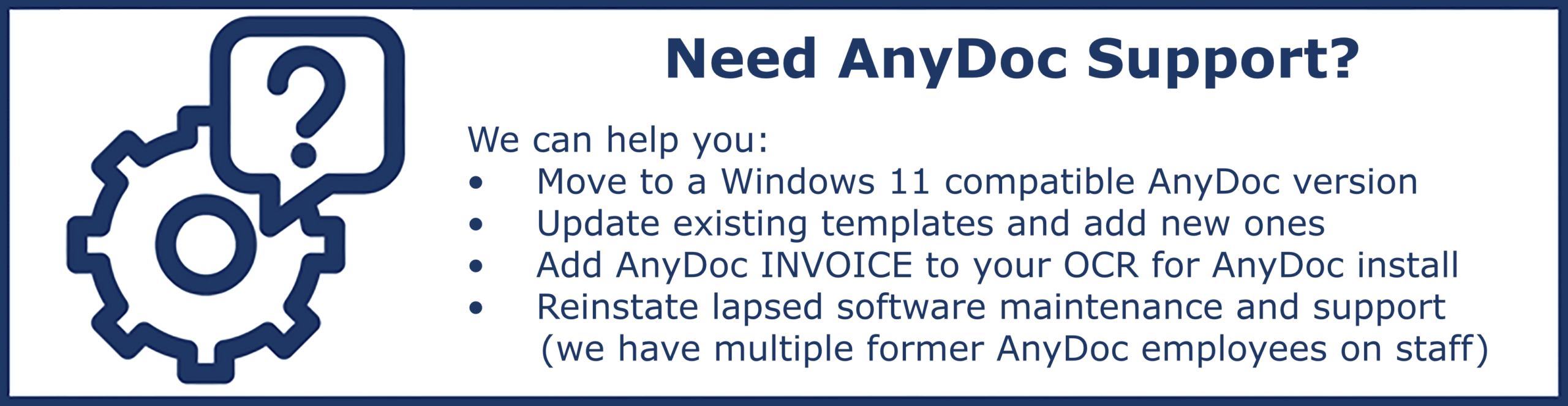 AnyDoc Software OCR Support